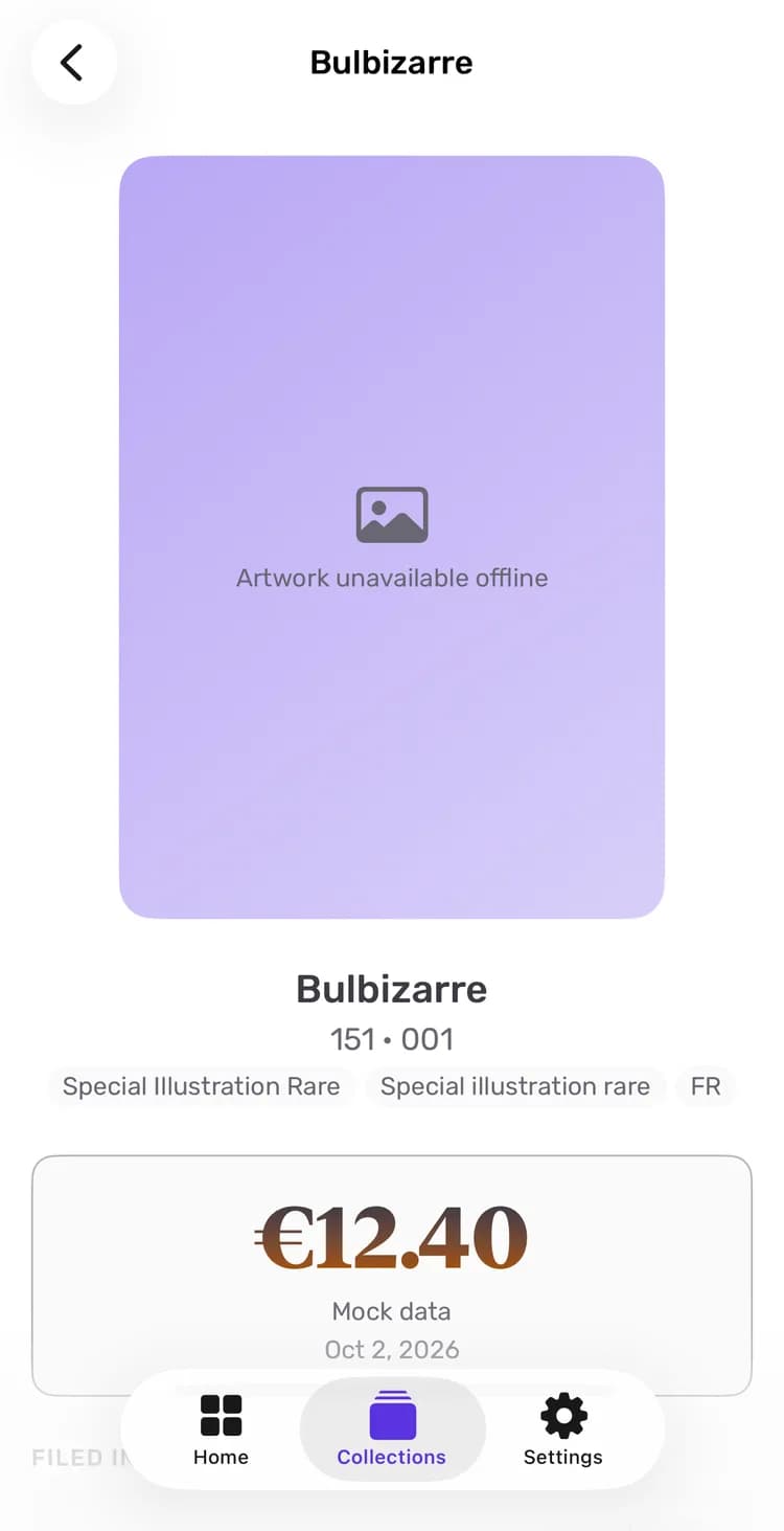 The sheet of a card