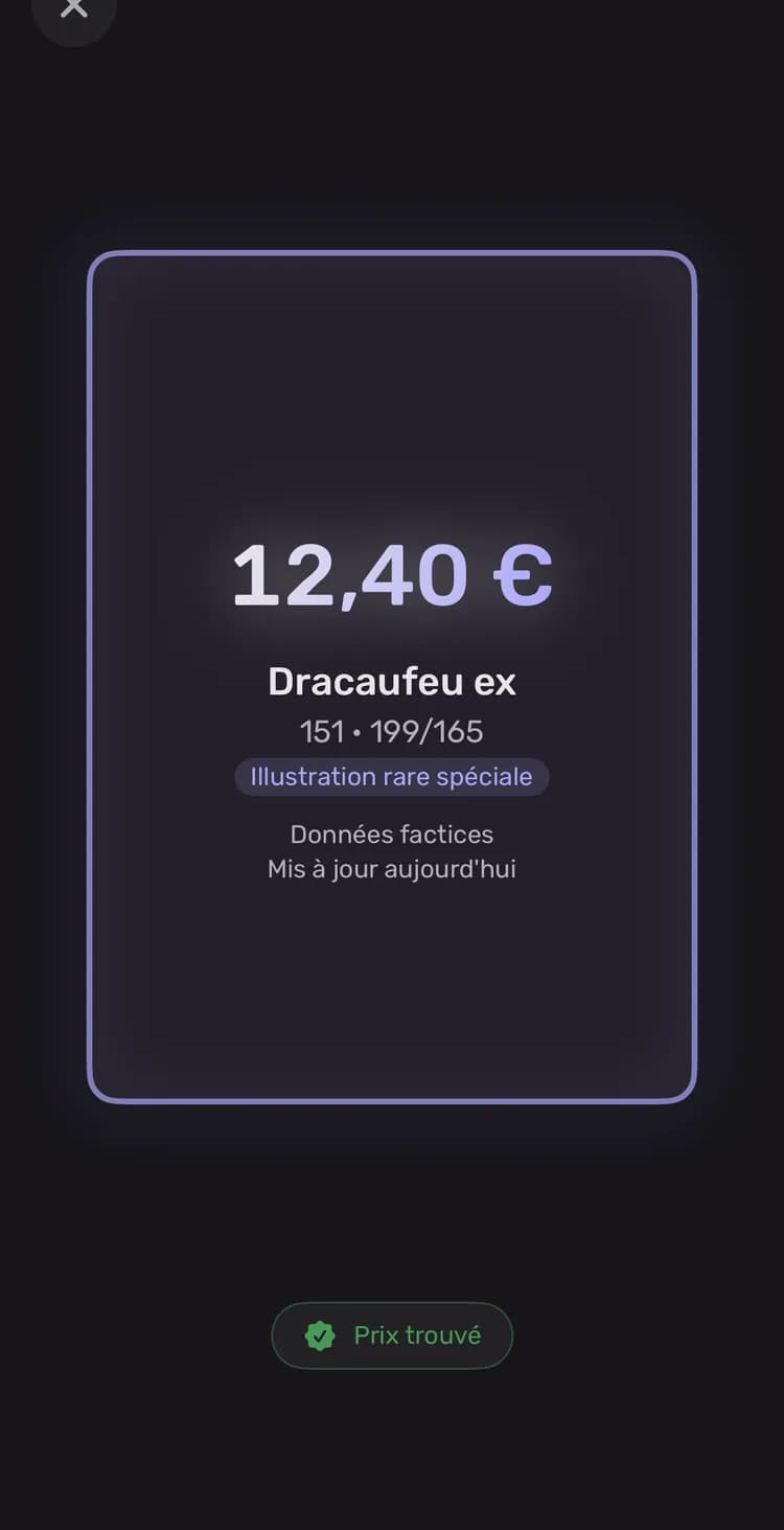 Le prix, avec sa source et sa date