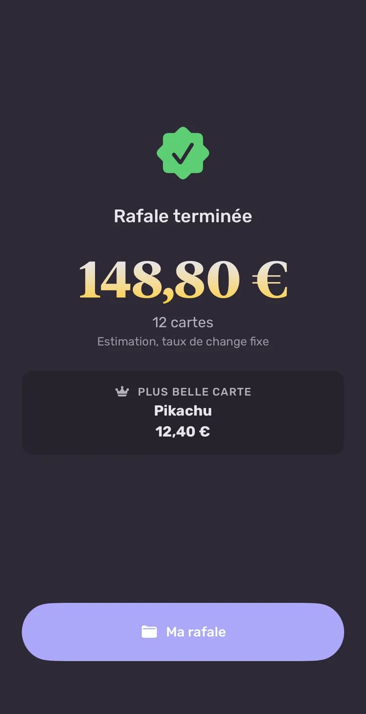 Fin d'une session de rafale