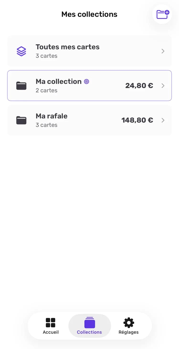 Captures de l'app en mode démonstration (données fictives).